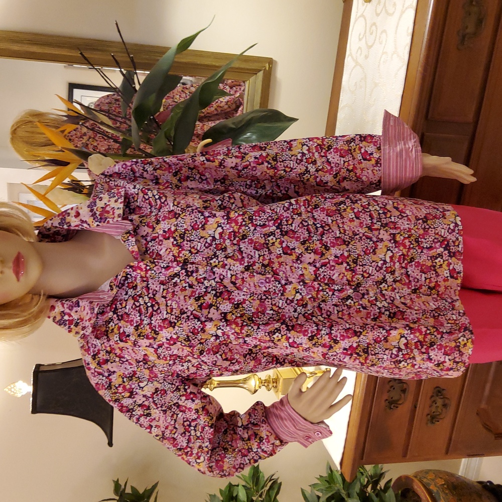 Basic Editions Multicolor Floral Blouse